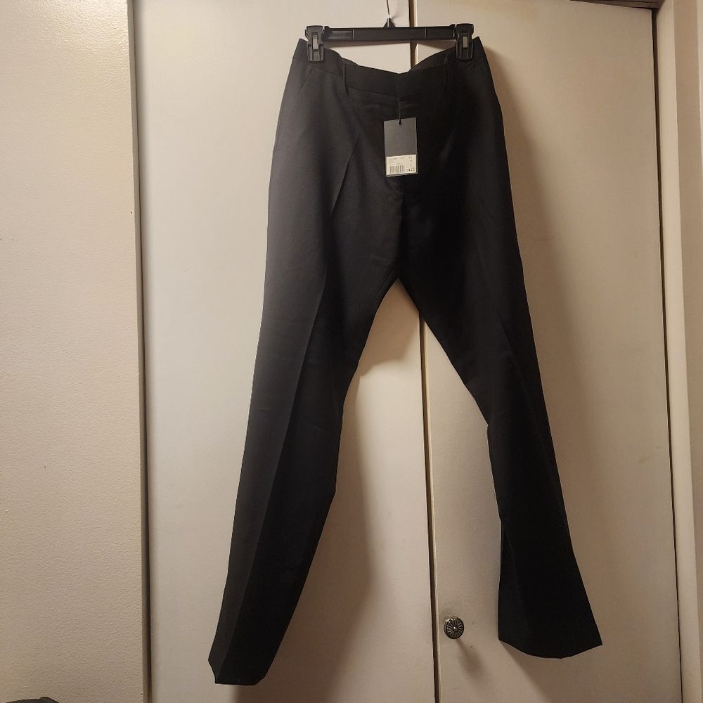 corpcore office Kooples Mens Wool Dress Pants Black Fr 52 36inch Waist NwT $245